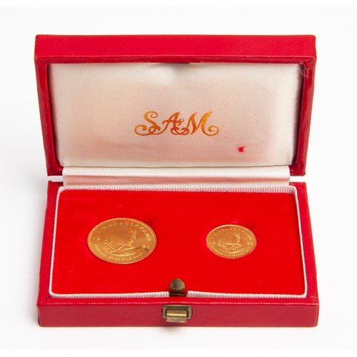 73 - A GOLD PROOF 1/4 KRUGERRAND AND 1/10TH SET