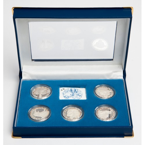 104 - A BOXED SET OF BIG 5 SILVER COINS