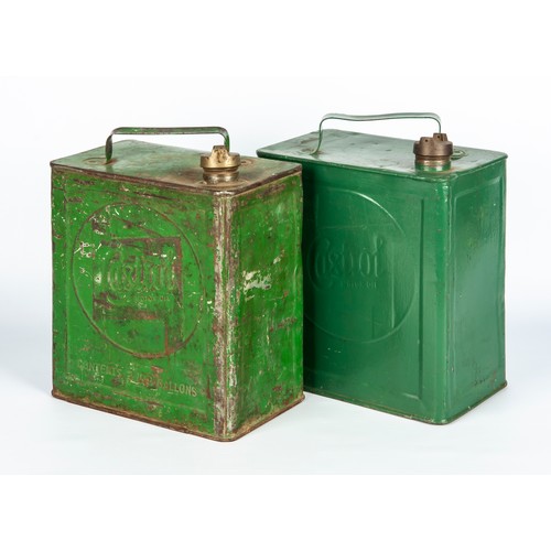 221 - TWO CASTROL OIL CANS, CIRCA 1950