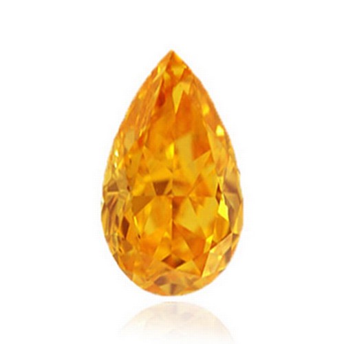 1064 - A TEARDROP-CUT ORANGE DIAMOND 0,60 CARATS