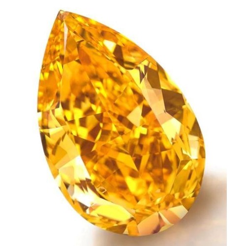 1066 - A TEARDROP-CUT ORANGE DIAMOND 1,00 CARATS