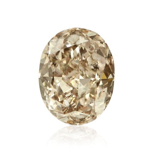 1070 - AN OVAL-CUT DIAMOND LIGHT BROWN 0,41 CARATS