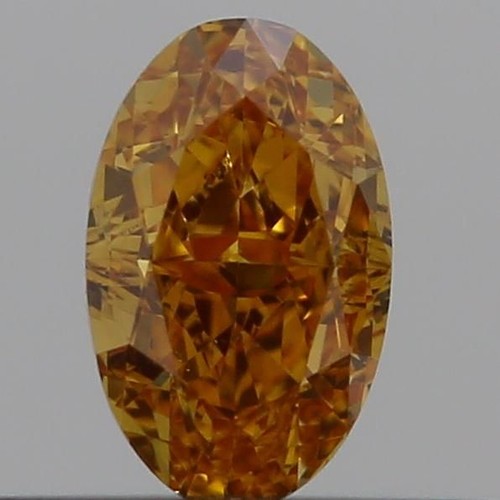 1072 - A OVAL-CUT DIAMOND ORANGE BROWNISH 1,26 CARATS