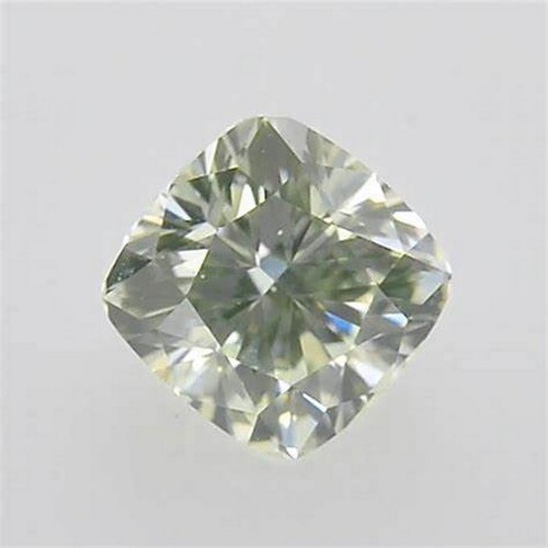 1073 - A CUSHION-CUT GREEN DIAMOND 0,36 CARATS