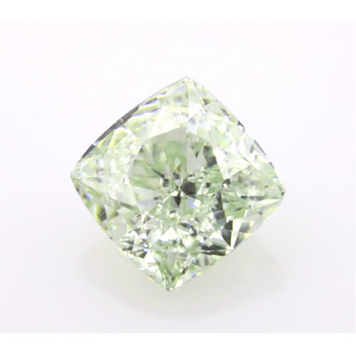 1074 - A CUSHION-CUT DIAMOND LIGHT GREEN 0,50 CARATS