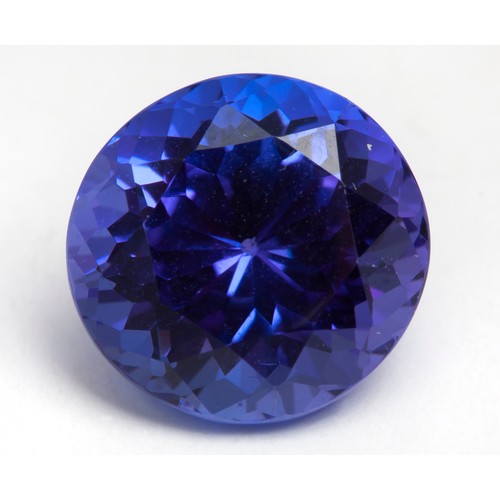 1081 - A CERTIFIED ROUND BRILLIANT-CUT TANZANITE 6,0 CARATS