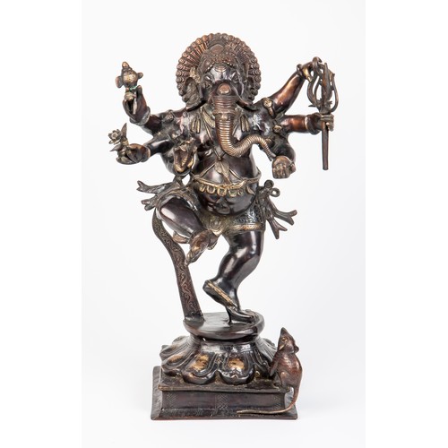 485 - AN INDIAN BRONZE GANESH