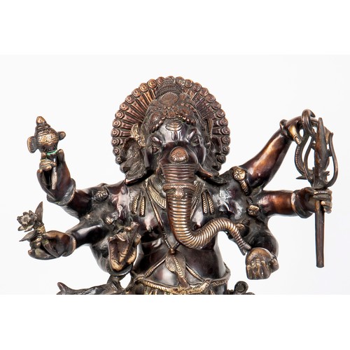 485 - AN INDIAN BRONZE GANESH