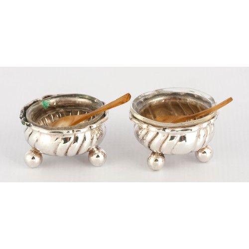 92 - PAIR GERMAN SILVER SALT CELLARS