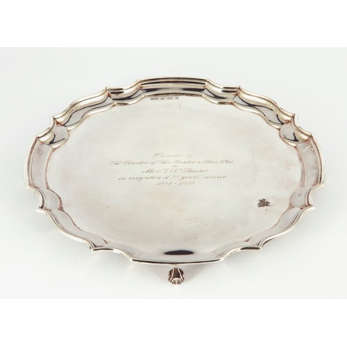 155 - CIRCULAR SILVER SALVER