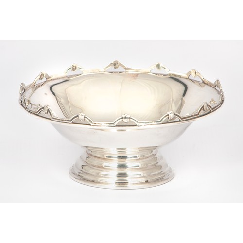 160 - CIRCULAR SILVER BONBON DISH