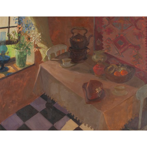 641 - Marjorie Wallace (South African 1925 - 2005) THE KITCHEN TABLE