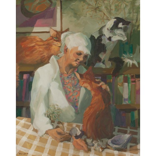 991 - Marjorie Wallace (South African 1925 - 2005) CECIL HIGGS WITH THE CATS