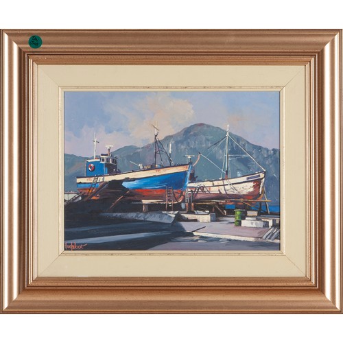 1004 - Ted Hoefsloot (South African 1930 - 2013) HOUT BAY SHIPYARD