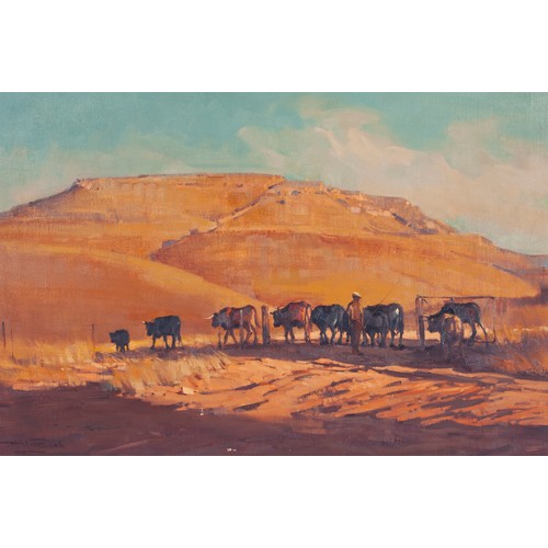 465 - Dino Paravano (South African 1935 - ) HERDING COWS