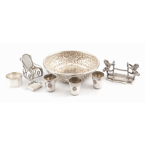 163 - MISCELLANEOUS GROUP OF SILVER-PLATED ITEMS