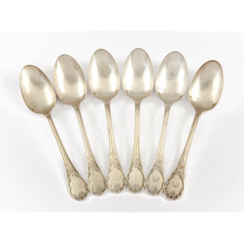 187 - SET OF SIX CHRISTOFLE ELECTROPLATE DESSERT SPOONS