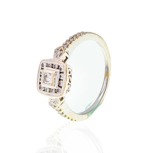 1130 - A BROWNS DIAMOND DRESS RING