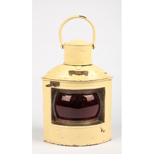 226 - A PAINTED SHIP’S PORTSIDE LANTERN