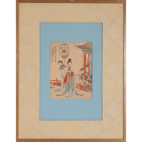 491 - A CHINESE WATERCOLOUR AND INK ON SILK, POSSIBLY REPUBLIC PERIOD, 1921-1945