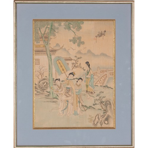 492 - A CHINESE PAINTING ON SILK, POSSIBLY REPUBLIC PERIOD, 1912 - 1949