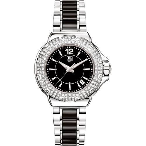 720 - A LADIES TAG HEUER DIAMOND WRISTWATCH