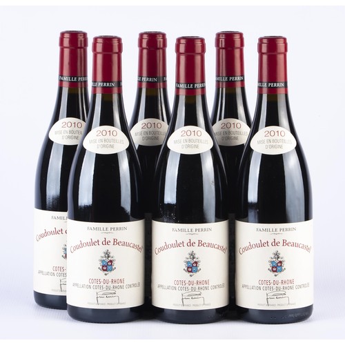 1460 - SIX BOTTLES OF CHÂTEAU DE BEAUCASTEL COUDOULET ROUGE