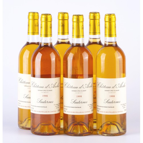 1468 - SIX BOTTLES OF CHÂTEAU D’ARCHE SAUTERNES