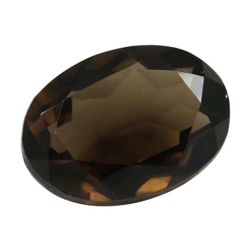 1092 - AN OVAL SMOKY TOPAZ 25 CARATS