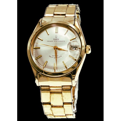 774 - A GENTLEMAN'S TUDOR PRINCE GOLD PLATED WRISTWATCH