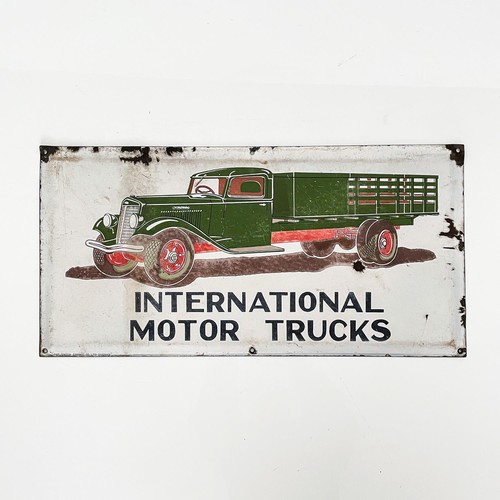 223 - AN INTERNATIONAL MOTOR TRUCK SIGN, CIRCA 1950