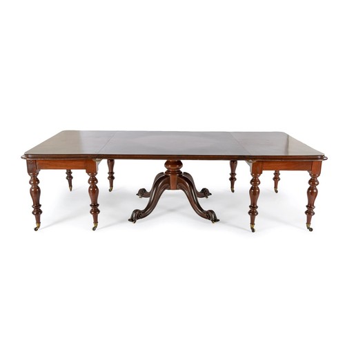 267 - A MAHOGANY EXTENDING DINING TABLE, LATE 19TH CENTURY