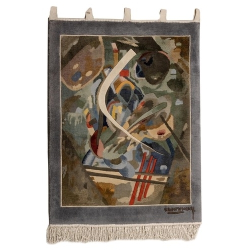 245 - A CHINESE SILK WALL HANGING91 by 69cm