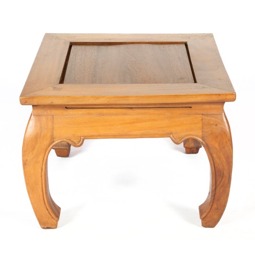 134 - A CHINESE TEAK COFFEE TABLE