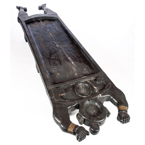 164 - AN EASTERN EBONISED LOW TABLE