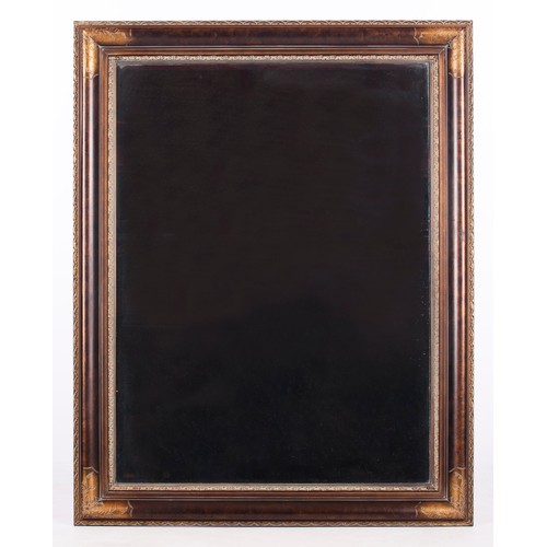 217 - A RECTANGULAR WOODEN WALL MIRROR