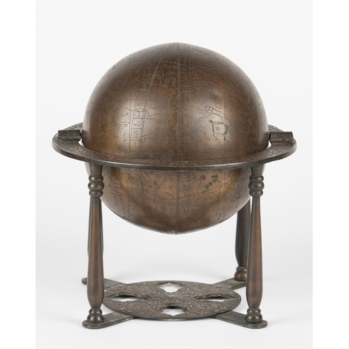 62 - A SMALL BRONZE CELESTIAL GLOBE