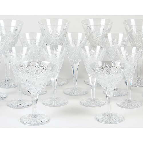 57 - A COLLECTION OF NINETEEN WINE GLASSES