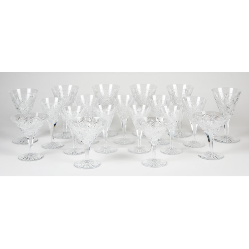 57 - A COLLECTION OF NINETEEN WINE GLASSES