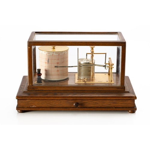 68 - A MAHOGANY BAROGRAPH, SHORT AND MASON, LONDON