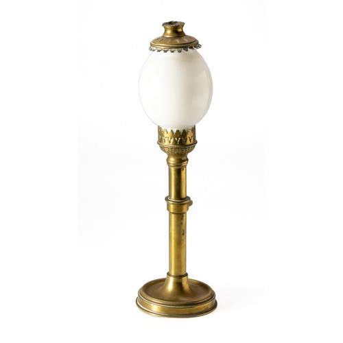 134 - A BRASS TABLE LAMP, 19TH CENTURY