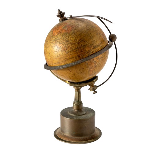 71 - AN EDWARDIAN EMPIRE GLOBE CLOCK,S. SMITH AND SON LTD, LONDON