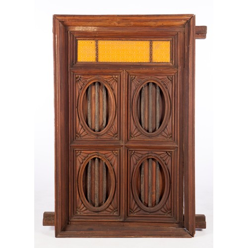 222 - A RECTANGULAR INDIAN TEAK FRAME