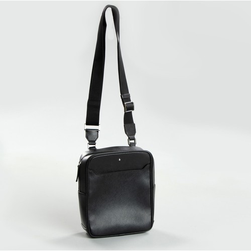 224 - A MONTBLANC LEATHER URBAN REPORTER SHOULDER BAG