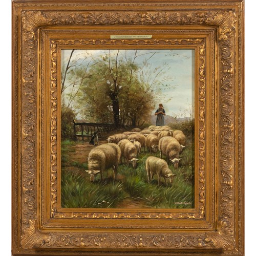 270 - Unknown Artist (Continental School 19th/20th Century) THE SHEPHERDESS AND HER FLOCK