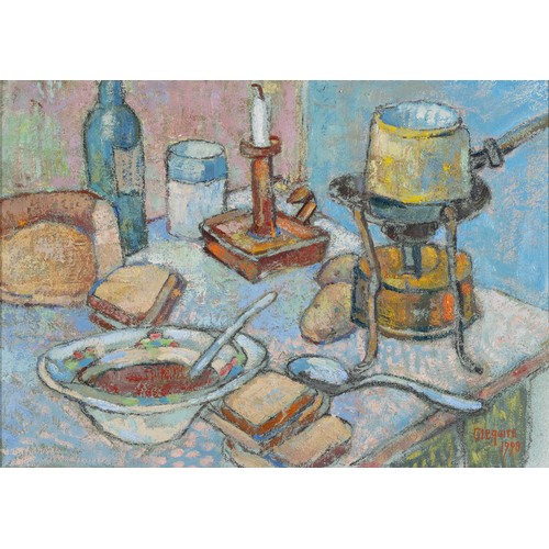 411 - Gregoire Johannes Boonzaier (South African 1909 - 2005) STILL LIFE WITH SOUP AND BREAD