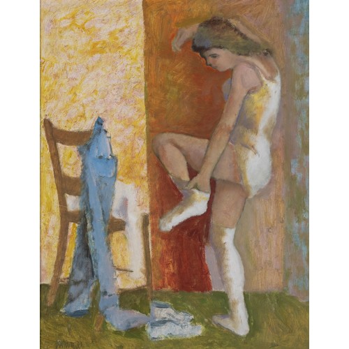 394 - Douglas Portway (South African 1922 - 1993) WOMAN DRESSING