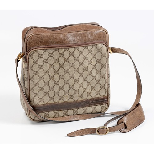 200 - A MEN'S 70'S GUCCI MONOGRAM CROSSBODY BAG