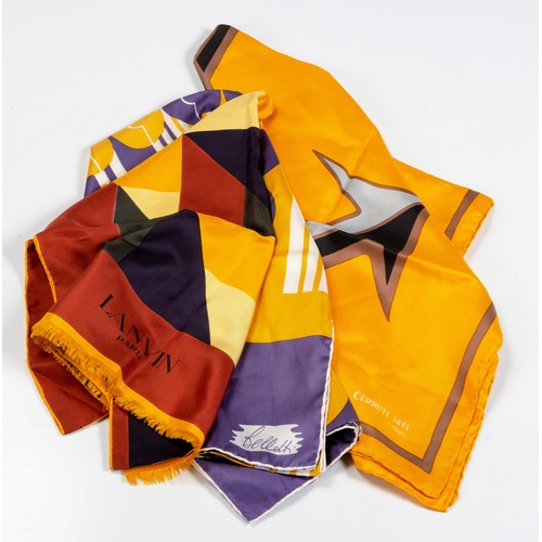 198 - A GROUP OF VINTAGE DESIGNER SCARVES