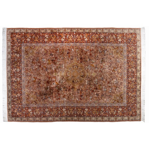 45 - A SILK ISLAMABAD CARPET, PAKISTAN